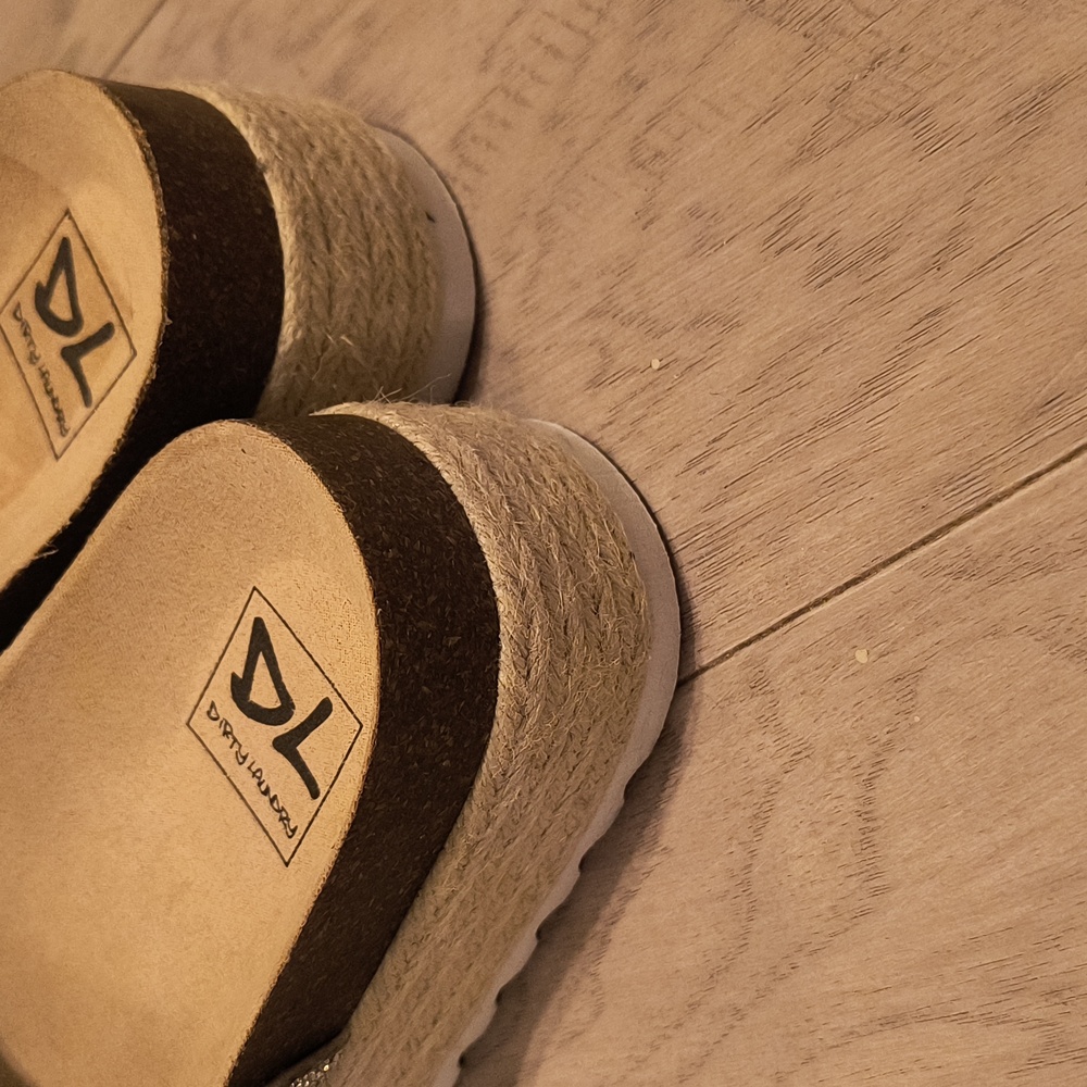Dirty Laundry Rhinestone Platform Slides - Picture 7 of 12